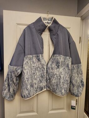 MTA Sport Two-Tone Heathered Blue Teddy Jacket